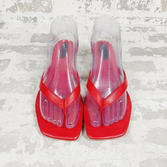 New Open Edit Tori Kitten Heel Slip-On Thong Sandals i430 - Picture 7 of 11